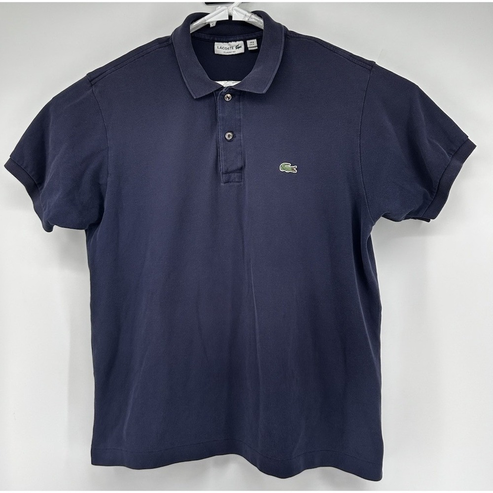 Lacoste Classic Fit Short Sleeve Polo shirt Navy Blue Men's Size XL